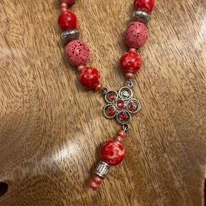 Pink Floral beaded Necklace